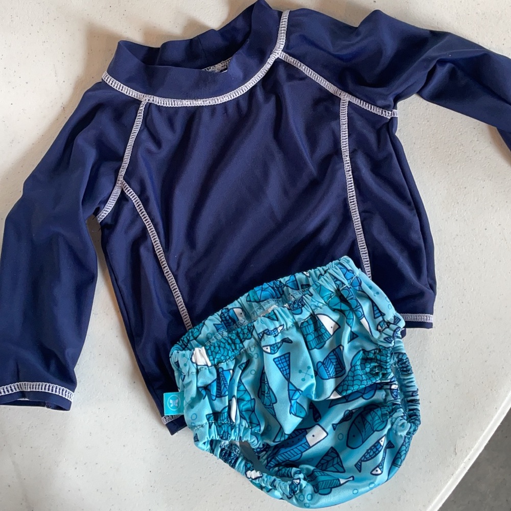 Honest Co. swim diaper & rashguard